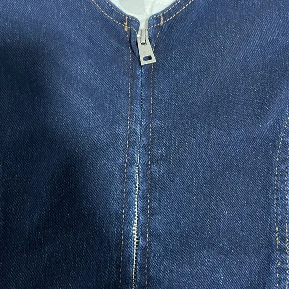 GUESS Navy Sleeveless Denim Jumpsuit - Picture 7 of 10